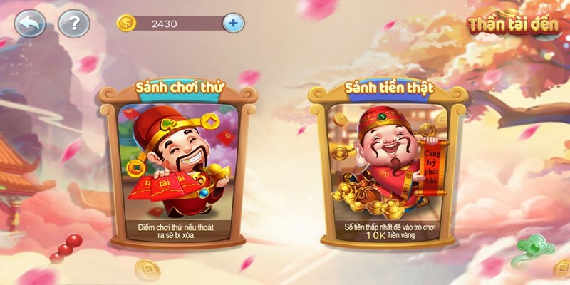 Bạn hãy chọn phòng chơi game Thần Tài Đến 8US phù hợp 