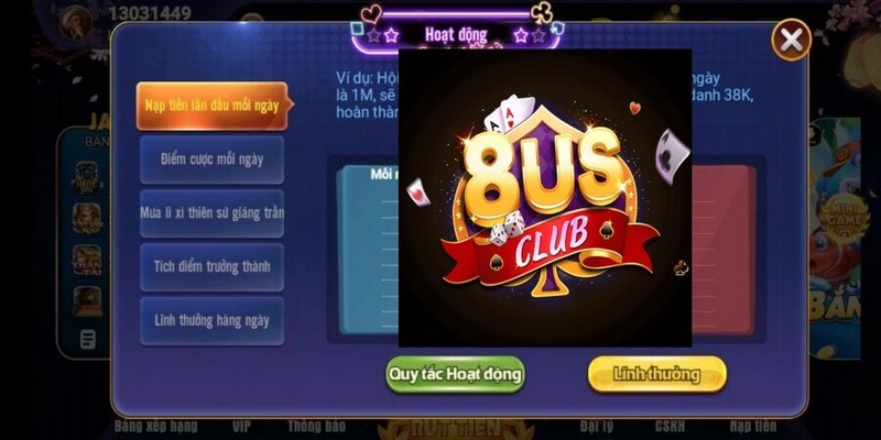 Khuyến mãi hấp dẫn chỉ có tại game 8US Club