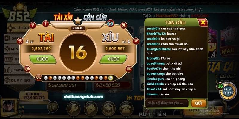 Live Tài Xỉu B52 đang gây sốt thị trường giải trí online